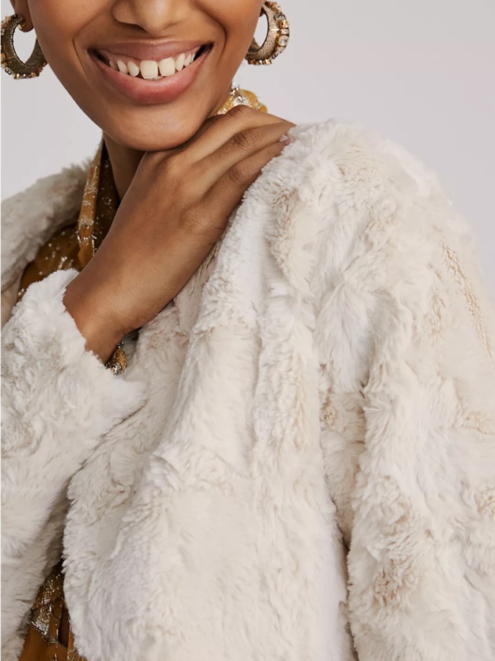 Anthropologie Maeve Faux Fur Shrug - Picture 8 of 9